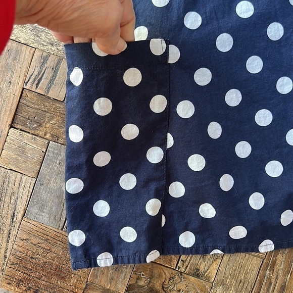 Benetton Girls Navy Polka Dot Dress - Picture 2 of 10